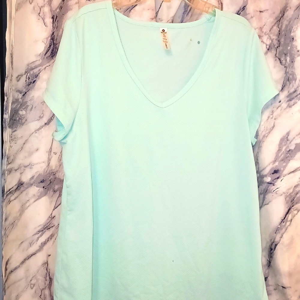 Women's athletic t-shirt size XL mint blue 90 degrees by Reflex
